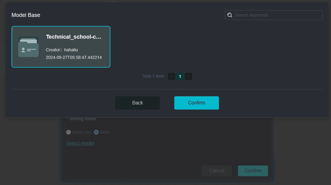 5.Select Model
