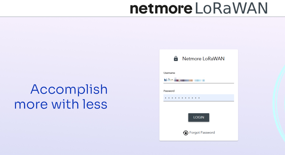 Netmore Login Interface